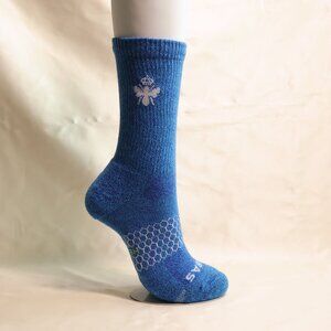New Bombas Calf Socks Comfortable Blue Design Size L